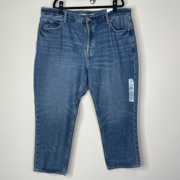 New Old Navy High Rise Slouchy Straight Crop Jeans Women's Size 18 - Picture 9 of 9